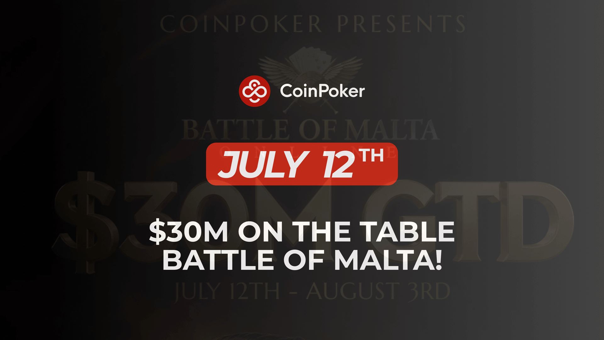 Battle of Malta Online Series: CoinPoker Launches Its Biggest Festival Ever With $30,000,000 Guaranteed